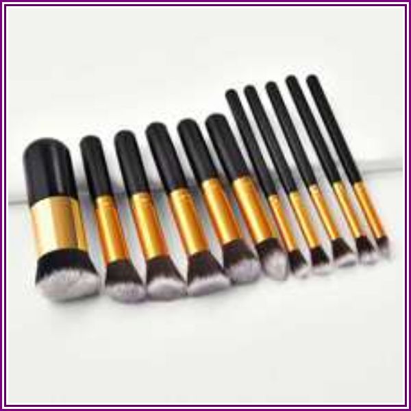 Two Tone Handle Makeup Brush 11pcs from SHEIN
