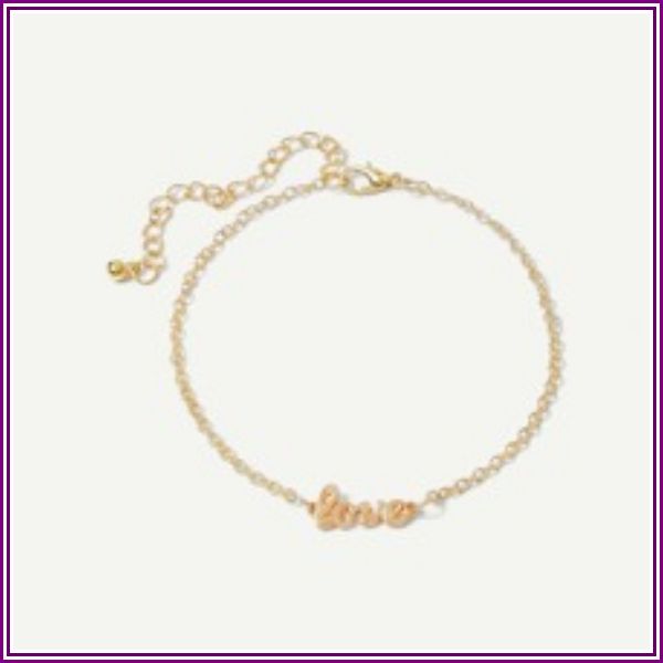 Letter Detail Chain Anklet from SHEIN