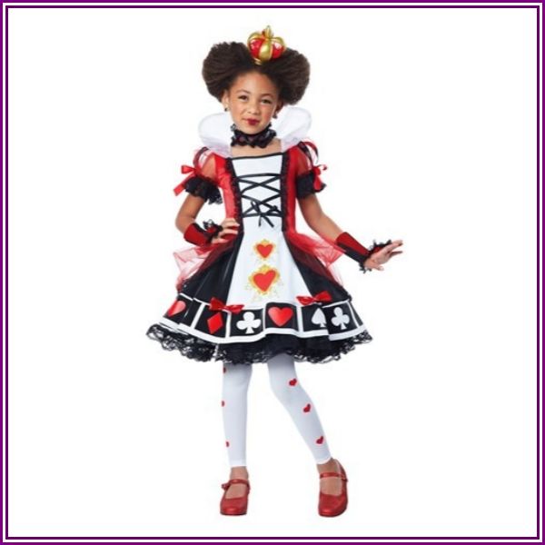 Deluxe Queen of Hearts Costume for Girls from Fun.com