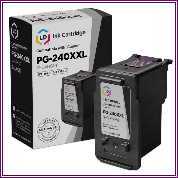 Remanufactured Canon 5204B001 / PG-240XXL Extra High Yield Black Ink Cartridge from 123Inkjets.com