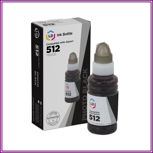 Compatible Epson Ink Bottle, T512120-S Photo Black from InkCartridges.com