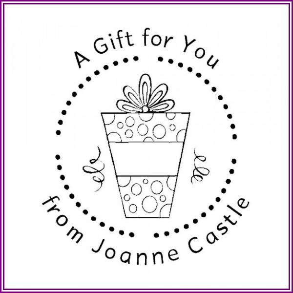 A Gift For You Round Monogram Stamp from getstamps.ca - Online Shop for customized stamps