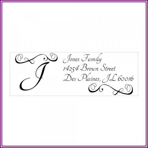 Fancy Script Monogram Stamp from getstamps.ca - Online Shop for customized stamps