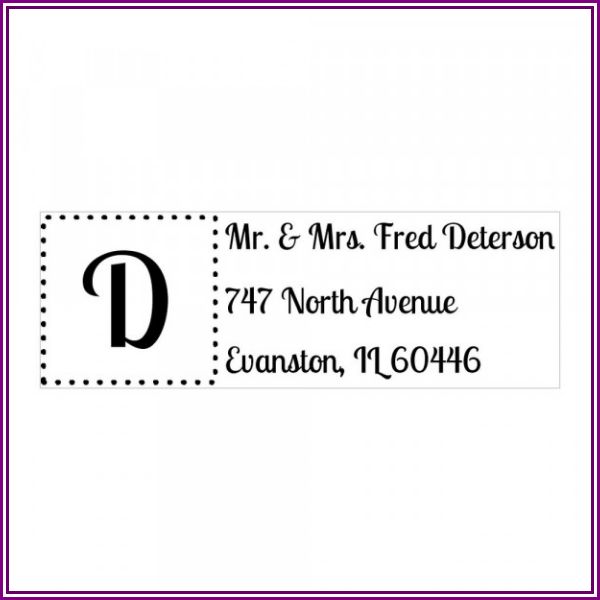 Dotted Square Monogram Stamp from getstamps.ca - Online Shop for customized stamps