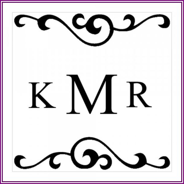 Traditional Style 1 Square Monogram Stamp from getstamps.ca - Online Shop for customized stamps