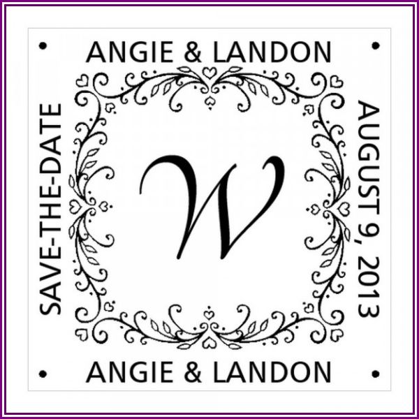 Tampon monogramme carré - Lianes de curs from getstamps.ca - Online Shop for customized stamps
