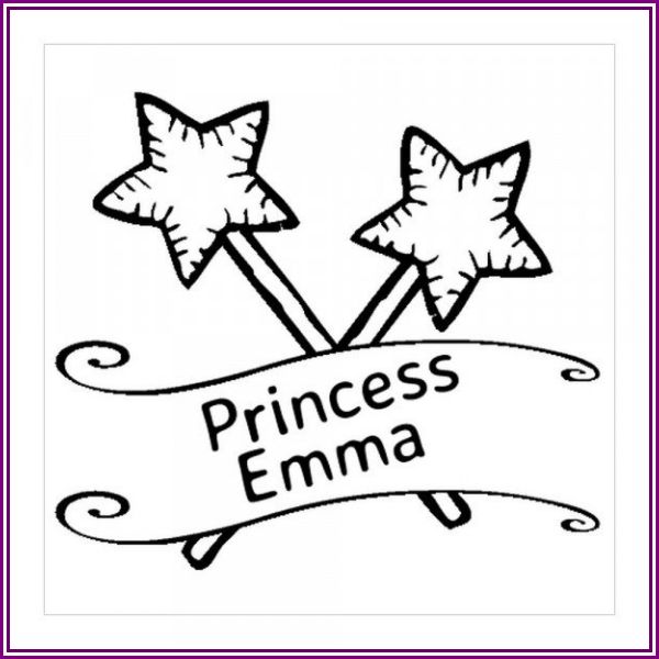 Tampon monogramme carré - Princesse from getstamps.ca - Online Shop for customized stamps