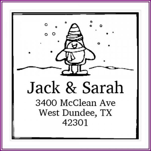 Jolly Character Square Monogram Stamp from getstamps.ca - Online Shop for customized stamps