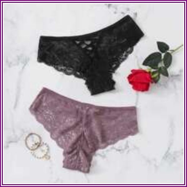 Floral Lace Panty Set 2pack from ROMWE