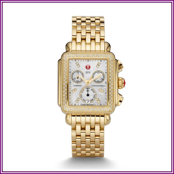 Michele Deco Pearl Gold Diamonds Women's Watch MWW06P000100 from Michele Watches