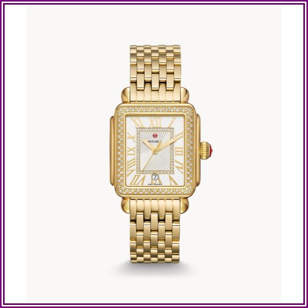 MICHELE Women's Deco Madison Gold Diamond Watch - Gold from Michele Watches