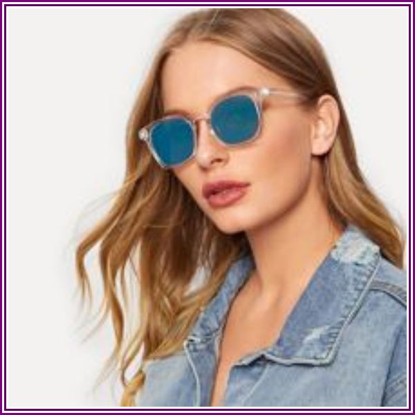 Transparent Frame Tinted Lens Sunglasses from SHEIN