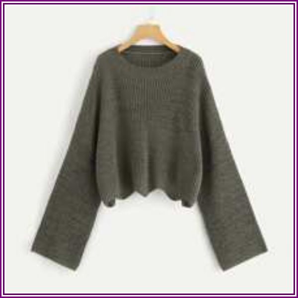 Plus Drop Shoulder Solid Sweater from SHEIN
