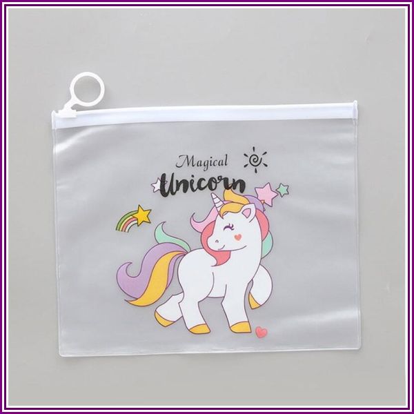 Unicorn Print Clear Pencil Bag from SHEIN